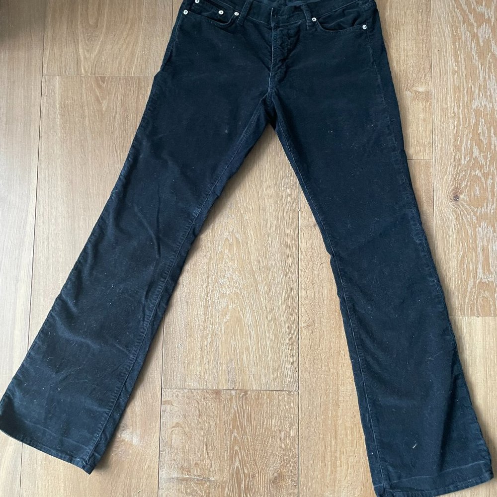 Black Red Engine Cordouroys, Size 30 (7-8)